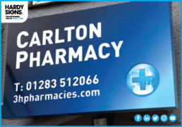 Carlton Pharmacy - Hardy Signs - Wall Mounted 3D Sign