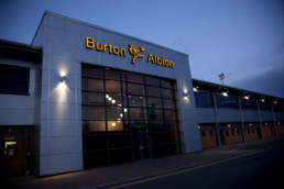 Burton Albion Football Club | Outdoor Signage | Illuminated Signage | 3D Acrylic Illuminated Letters & Logos | Hardy Signs Ltd