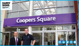 Coopers Square - Hardy Signs - Fascia Signage - shopping centre signage