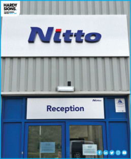 Nitto Denko - Hardy Signs - 3D Flat Cut Acrylic Lettering