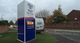 Paget High School | Education Sector | Outdoor Digital Signage | Hardy Signs Ltd