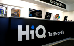 HiQ Tamworth | Indoor Signage | Reception Signage | Hardy Signs Ltd | 2018 |