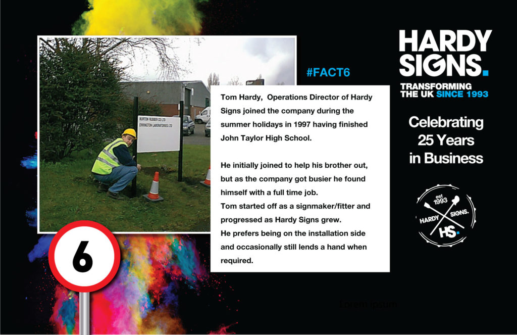 Hardy Signs | 25 Years Anniversary | 25 Facts | Fact 6 | 1