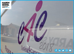 Cycling4Cancer - Hardy Signs - Vehicle Signage