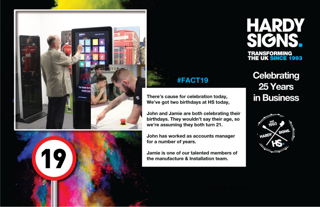 Hardy Signs | 25 Years Anniversary | 25 Facts | Fact 19 | 1