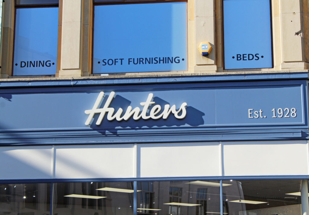 Hunters furniture | Outdoor Signage | Retail Signage | 3D Built Letters | Hardy Signs | 2018 | 5