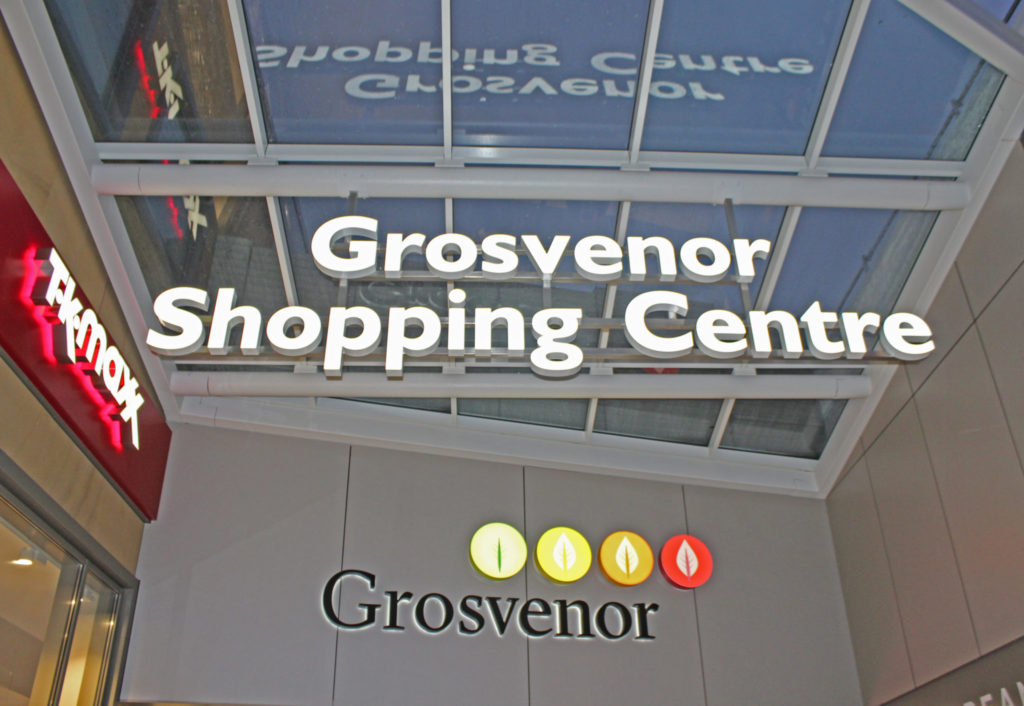 Grosvenor Shopping Centre | outdoor Holo illuminated Signage | Hardy Signs | 2019 | 17