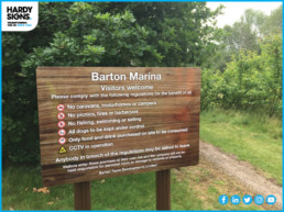 Barton Marina - Hardy Signs - Post and Panel Signage