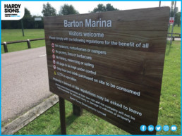 Barton Marina - Hardy Signs - Post and Panel