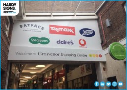 Grosvenor shopping centre - Hardy Signs - Internal - External Signs