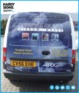 Crystal Clear - Hardy Signs - Van Graphics