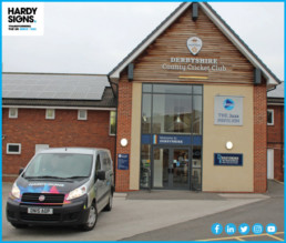 Derbyshire County Cricket Club - Hardy Signs - Fascia Signage