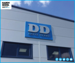 Davis Derby - Hardy Signs - 3D Stainless Steel Lettering - Fascia Signage