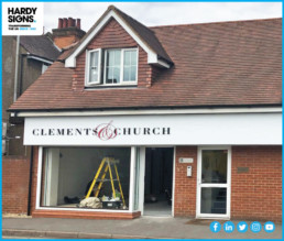 Clements & Church - Hardy Signs - Front Fascia Signage