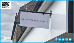 Clements & Church - Hardy Signs - Hanging Fascia Signage