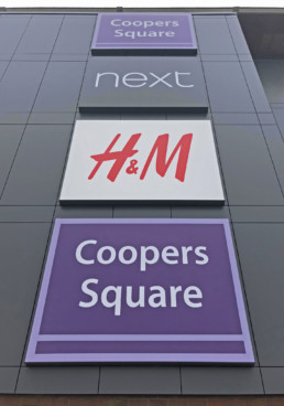 Coopers Square | Hardy Signs | Flex Face Illuminated Signage