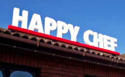Happy Chef | Hardy Signs Ltd | 3D Acrylic Illuminated Letters & logos