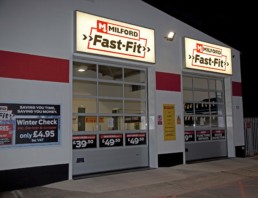 Milford Fast Fit | Hardy Signs | Flex Face Illuminated Signage