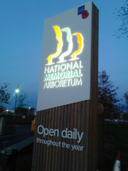 National Memorial Arboretum | Hardy Signs Ltd | 3D Acrylic Illuminated Letters & logos