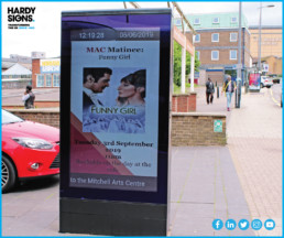 Outdoor-Digital-Signage--Double-Sided--Hardy-Signs--Mitchell-Arts-Theatre--2019--3