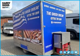 The Greek Break Trailer - Hardy Signs - Vehicle Graphics