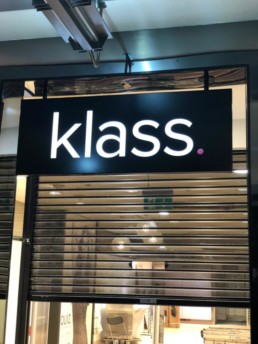 Suspended Ceiling Signs - Klass - Hardy Signs Ltd - 2019