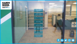 Chapelford Pharmacy - Hardy Signs - Hanging Window Sign