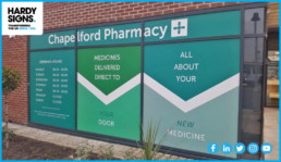 Chapelford Pharmacy - Hardy Signs - Window Graphics - External Signage