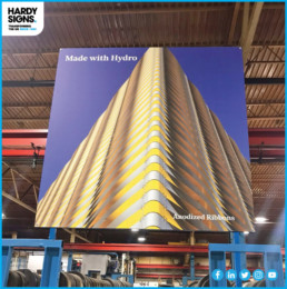 Hydro Extrusion | Warehouse Signage | Hardy Signs | 2020
