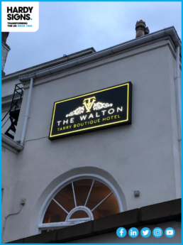 The Walton Hotel - Hardy Signs - Wall Mounted Light Box