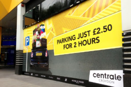 Centrale Shopping - Window Hoarding - Car Parking Signs | Hardy Signs