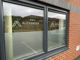 Alexander Accountancy - Frosted Window Logo - Hardy Signs