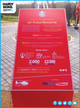 Midlands Air Ambulance - Hardy Signs - Plaque Sign