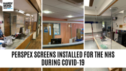 Perspex screens installed for the NHS