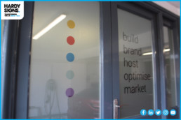 Frosted Window Graphics - Netbiz Group - Hardy Signs