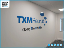 TXM Recruit - Hardy Signs - Acrylic Lettering & Logos