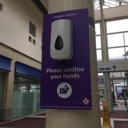 Hardy Signs - Coopers Square - Sanitiser Station