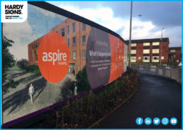 Aspire Housing - Hardy Signs - Hoarding Claddings Signage-2021