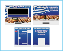 The Greek Break - Hardy Signs - Design Service
