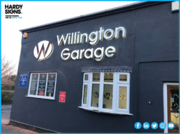 Willington Garage - Hardy Signs - Illuminated Signage