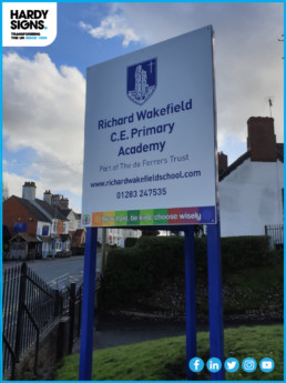 Richard Wakefield - Hardy Signs - Post & Panel Signage - Education Sector Signage
