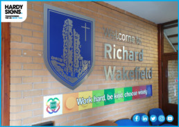 Richard Wakefield - Hardy Signs - Wall Signage - Education Sector Signage