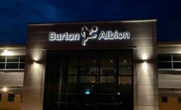 Burton Albion FC - Hardy Signs - 3D Letters Halo Illuminated