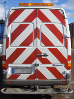 Reflective Graphics on the back of a van | Hardy Signs Ltd