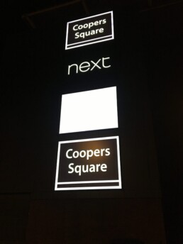 Coopers Square - Hardy Signs - Exterior Illuminated Signage
