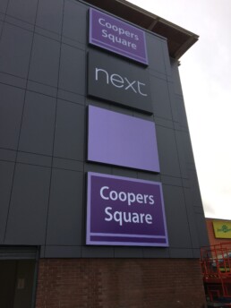 Coopers Square - Hardy Signs - Outdoor Shopping Centre Signage 3