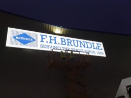 Illuminated Flex Face Sign - FH Brundle - Hardy Signs Ltd 1