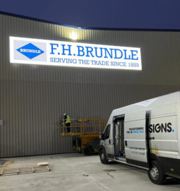 Illuminated Flex Face Sign - FH Brundle - Hardy Signs Ltd