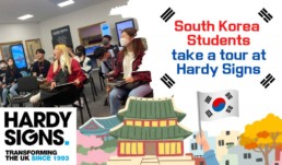 South Korean Students take a tour at Hardy Signs
