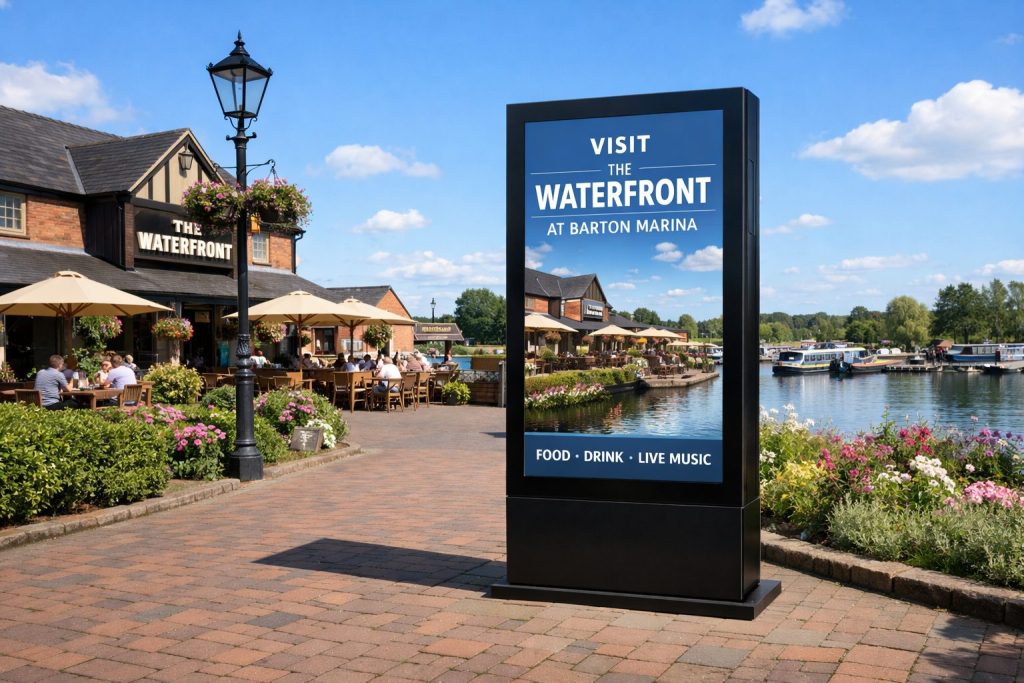 Hardy-Signs-The-Waterfront-Barton-Marina-Digital-Signage1